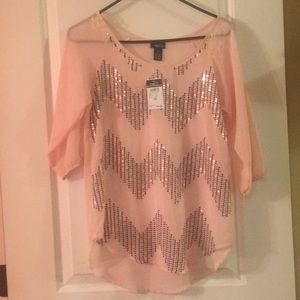 Sequins Blush Blouse